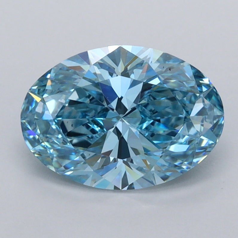 1.55 Carat Oval Shaped, Ideal Cut, VVS2 Clarity, IGI Certified Lab Grown Diamond