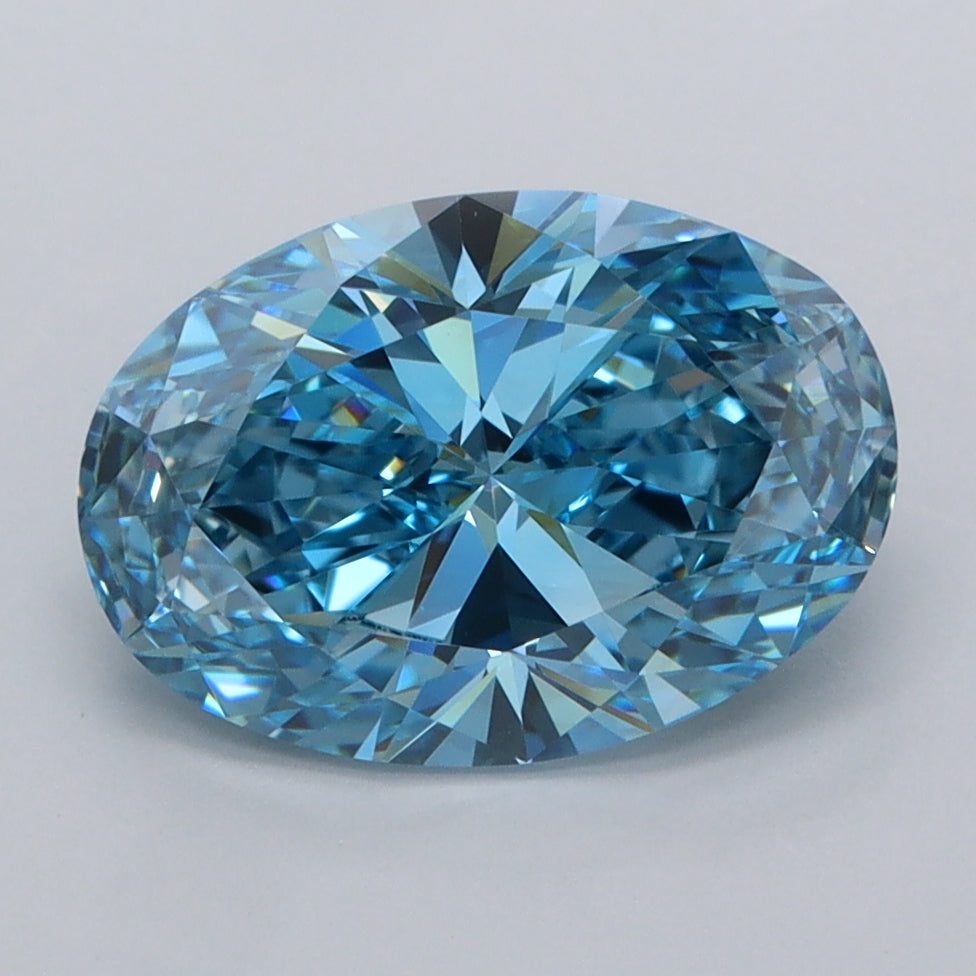 2.57 Carat Oval Shaped, Ideal Cut, VVS2 Clarity, IGI Certified Lab Grown Diamond