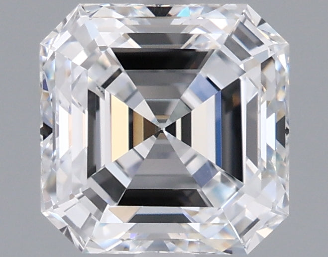 1.58 Carat Asscher Shaped, Ideal Cut, D Color, VVS1 Clarity, IGI Certified Lab Grown Diamond