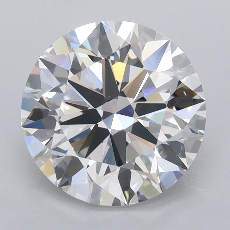 2.50 Carat Round Shaped, Ideal Cut, D Color, VVS2 Clarity, IGI Certified Lab Grown Diamond
