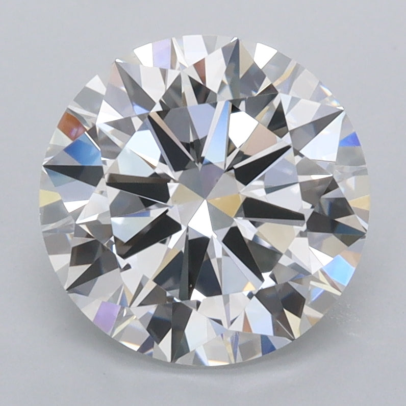 2.50 Carat Round Shaped, Ideal Cut, D Color, VVS2 Clarity, IGI Certified Lab Grown Diamond