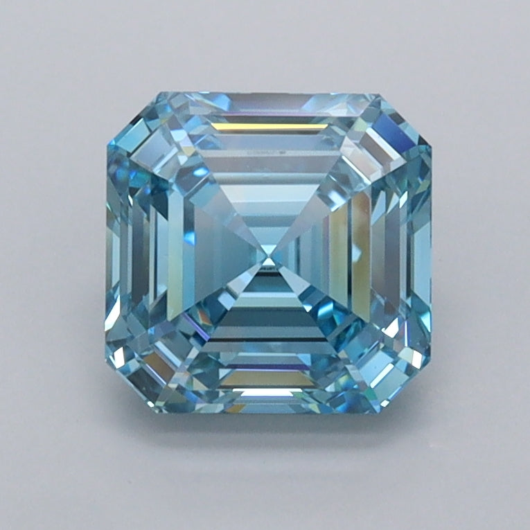 1.50 Carat Asscher Shaped, Ideal Cut, VVS2 Clarity, IGI Certified Lab Grown Diamond