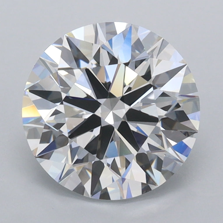 2.10 Carat Round Shaped, Ideal Cut, E Color, FL Clarity, IGI Certified Lab Grown Diamond