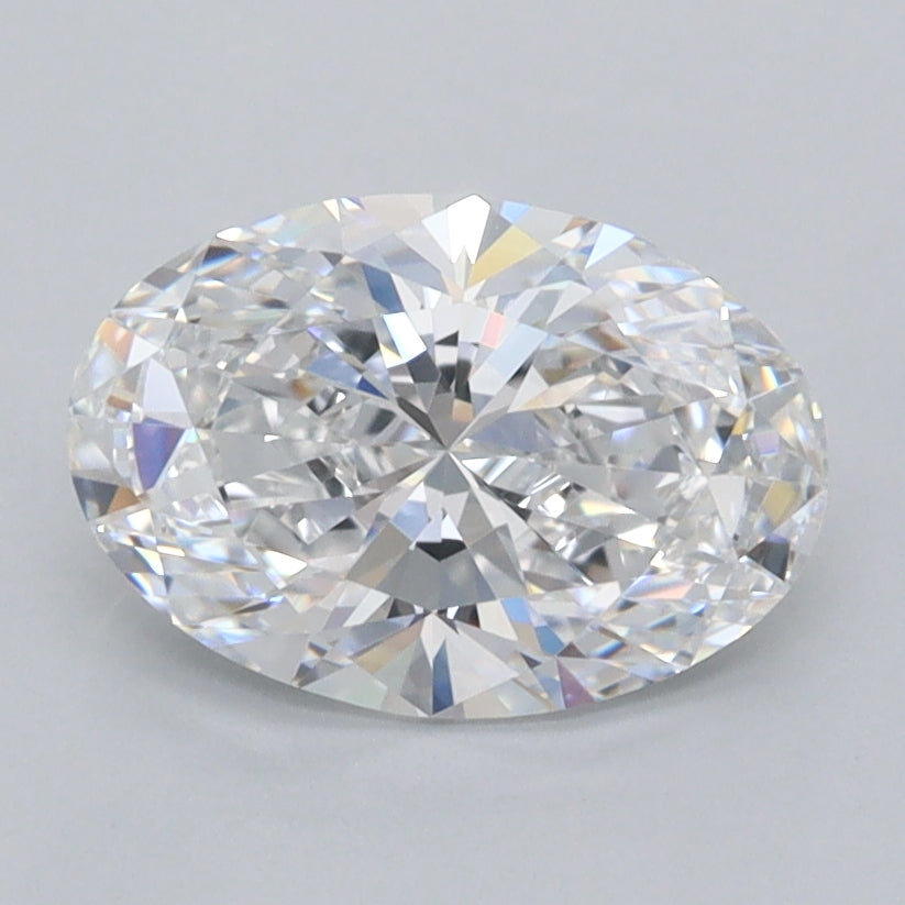 1.55 Carat Oval Shaped, Ideal Cut, D Color, VVS1 Clarity, IGI Certified Lab Grown Diamond