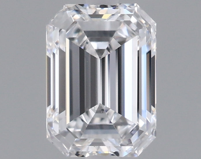0.95 Carat Emerald Shaped, Ideal Cut, D Color, VVS2 Clarity, IGI Certified Lab Grown Diamond