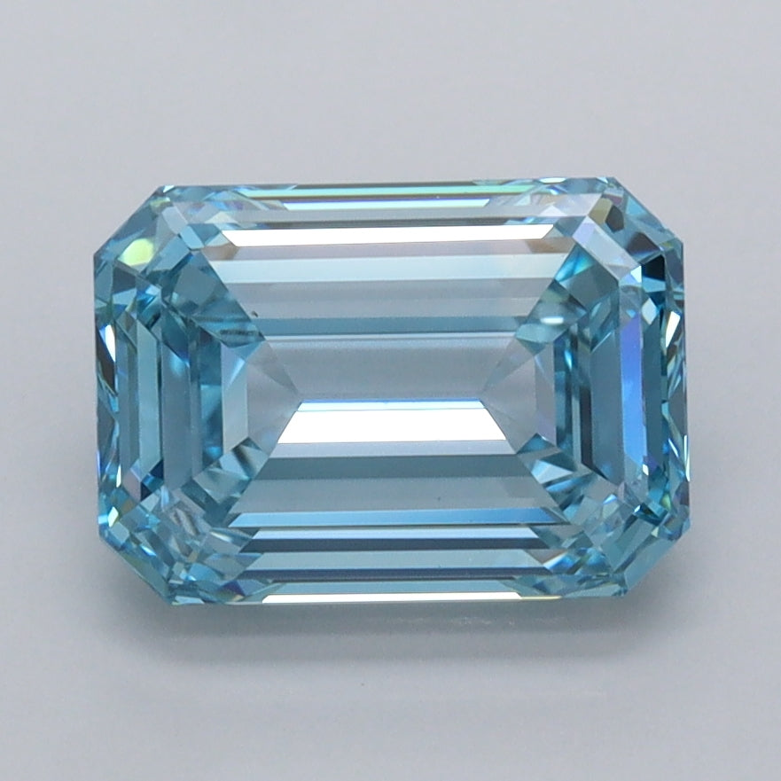 2.46 Carat Emerald Shaped, Ideal Cut, VVS2 Clarity, IGI Certified Lab Grown Diamond