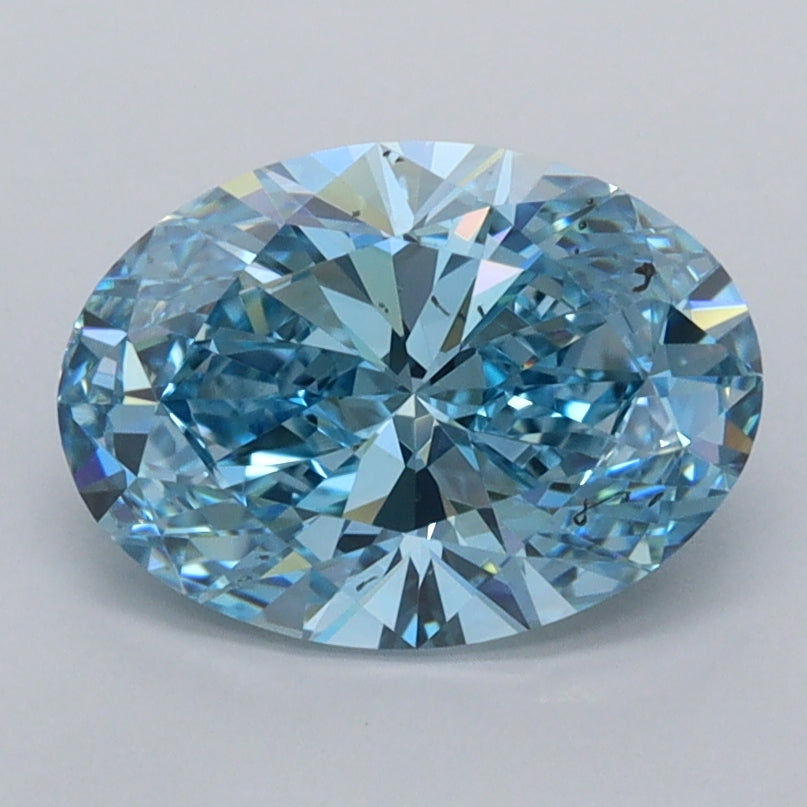 1.75 Carat Oval Shaped, Ideal Cut, VVS2 Clarity, IGI Certified Lab Grown Diamond