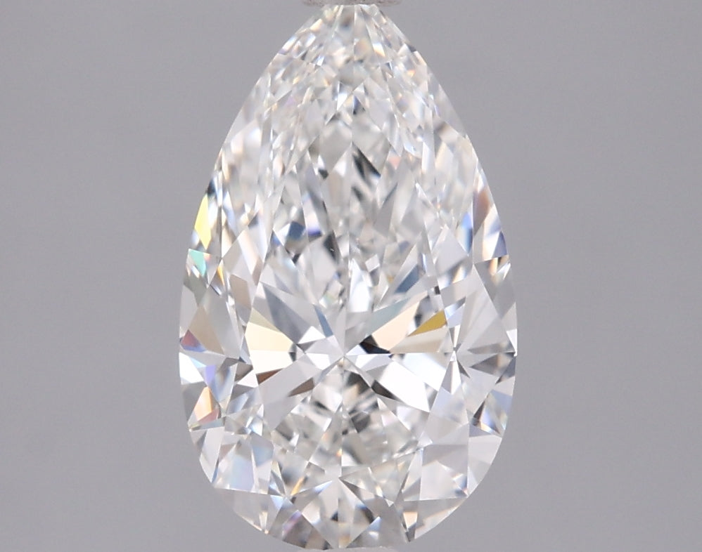 1.90 Carat Pear Shaped, Ideal Cut, E Color, VVS1 Clarity, IGI Certified Lab Grown Diamond