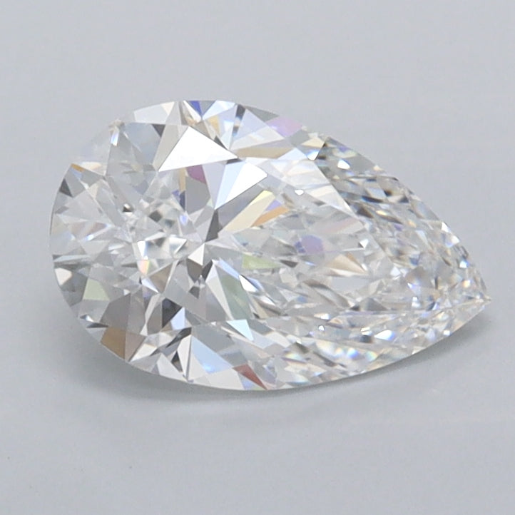 0.95 Carat Pear Shaped, Ideal Cut, D Color, VVS1 Clarity, IGI Certified Lab Grown Diamond