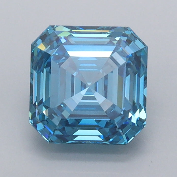 1.54 Carat Asscher Shaped, Ideal Cut, VVS2 Clarity, IGI Certified Lab Grown Diamond