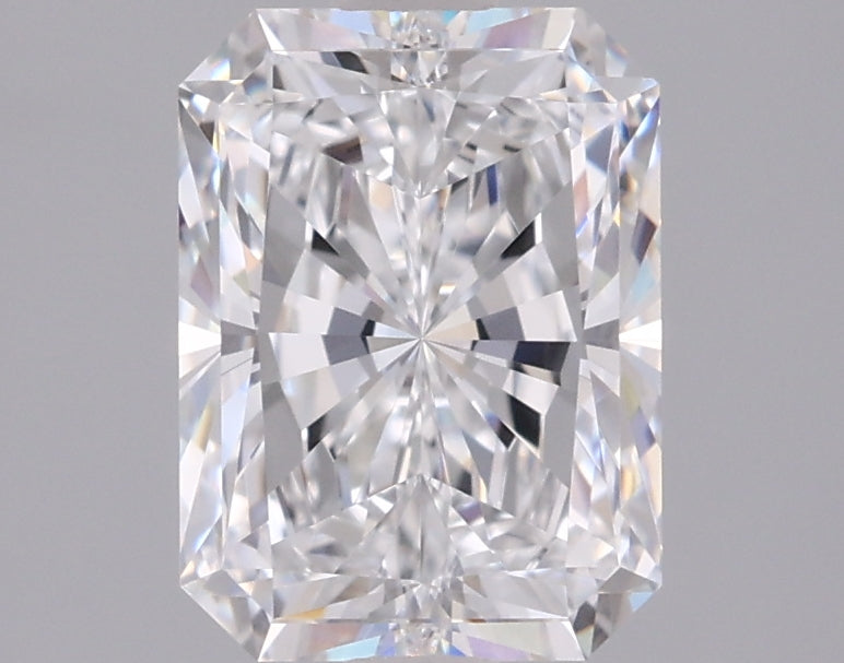2.05 Carat Radiant Shaped, Excellent Cut, D Color, VVS2 Clarity, IGI Certified Lab Grown Diamond