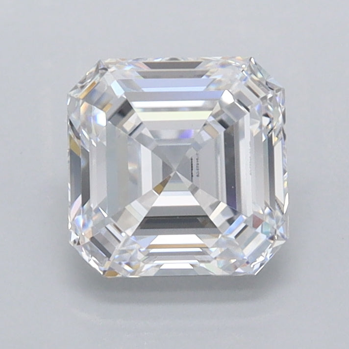0.87 Carat Asscher Shaped, Ideal Cut, D Color, FL Clarity, IGI Certified Lab Grown Diamond