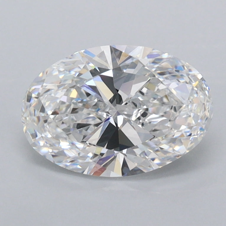 1.26 Carat Oval Shaped, Ideal Cut, D Color, FL Clarity, IGI Certified Lab Grown Diamond