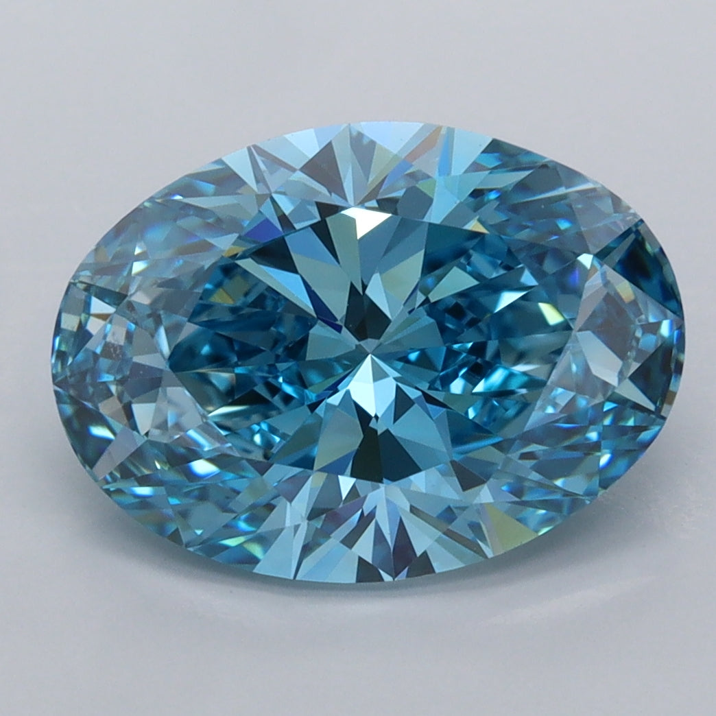 3.98 Carat Oval Shaped, Ideal Cut, VVS2 Clarity, IGI Certified Lab Grown Diamond