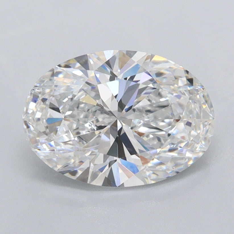 1.52 Carat Oval Shaped, Ideal Cut, D Color, FL Clarity, IGI Certified Lab Grown Diamond