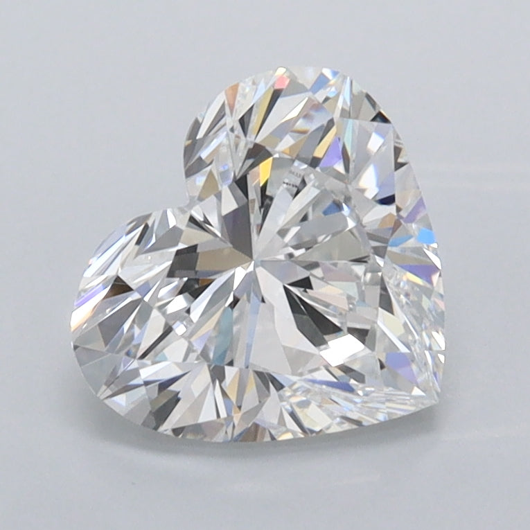1.48 Carat Heart Shaped, Excellent Cut, D Color, VVS2 Clarity, IGI Certified Lab Grown Diamond