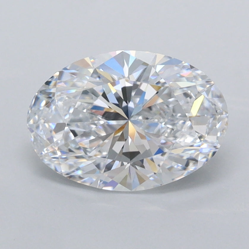 1.51 Carat Oval Shaped, Ideal Cut, D Color, VVS2 Clarity, IGI Certified Lab Grown Diamond