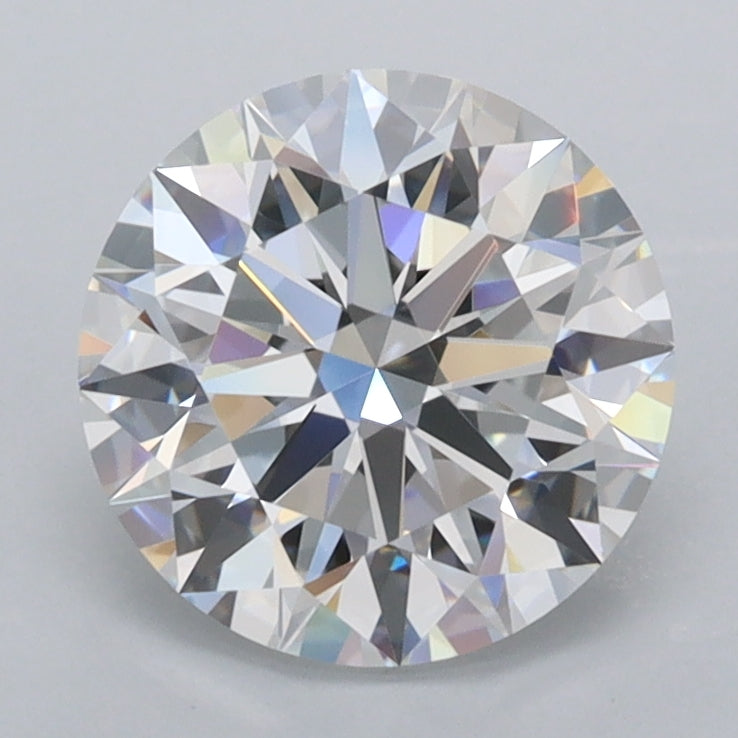 2.04 Carat Round Shaped, Ideal Cut, D Color, VVS2 Clarity, IGI Certified Lab Grown Diamond