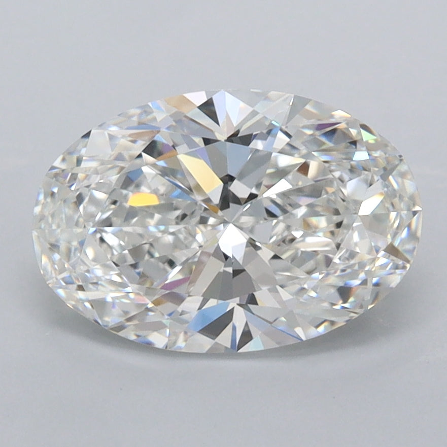 2.04 Carat Oval Shaped, Ideal Cut, E Color, FL Clarity, IGI Certified Lab Grown Diamond