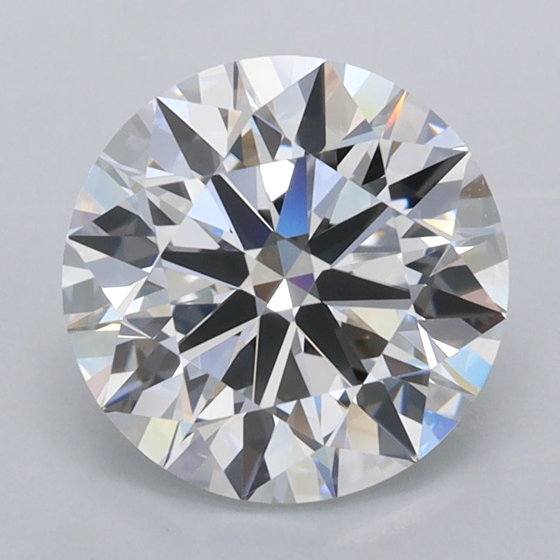 2.52 Carat Round Shaped, Ideal Cut, D Color, VVS2 Clarity, IGI Certified Lab Grown Diamond