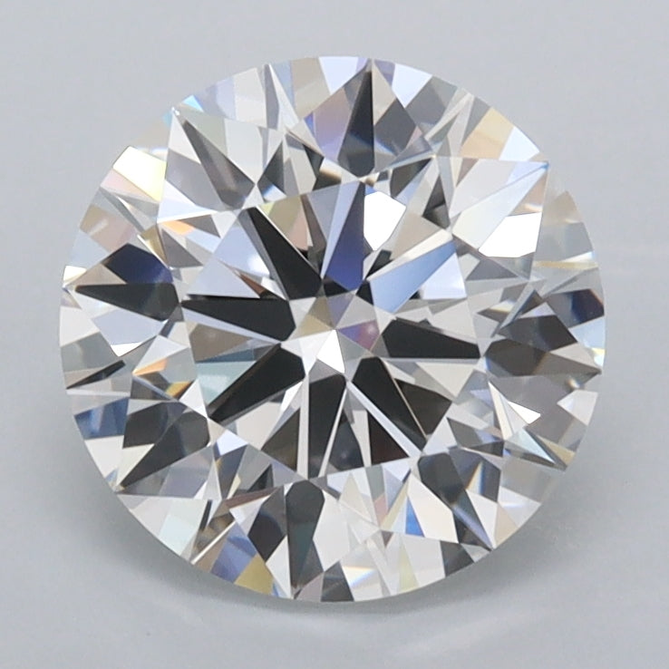 2.01 Carat Round Shaped, Ideal Cut, D Color, VVS2 Clarity, IGI Certified Lab Grown Diamond