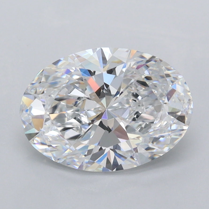 2.05 Carat Oval Shaped, Ideal Cut, D Color, FL Clarity, IGI Certified Lab Grown Diamond