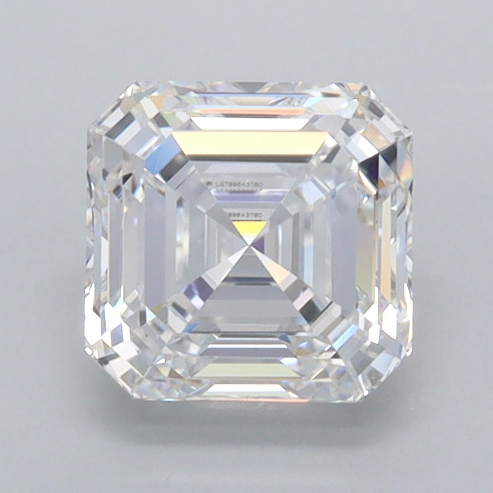 1.55 Carat Asscher Shaped, Ideal Cut, D Color, FL Clarity, IGI Certified Lab Grown Diamond