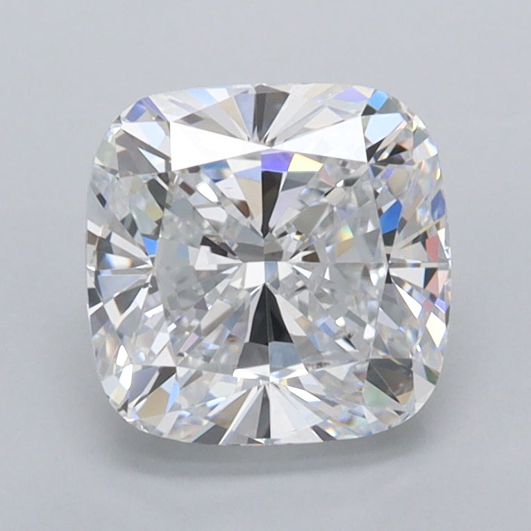2.01 Carat Cushion Shaped, Ideal Cut, D Color, VVS2 Clarity, IGI Certified Lab Grown Diamond
