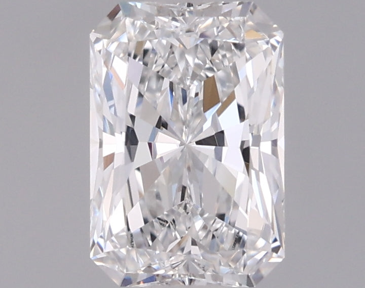 0.97 Carat Radiant Shaped, Ideal Cut, D Color, VVS2 Clarity, IGI Certified Lab Grown Diamond