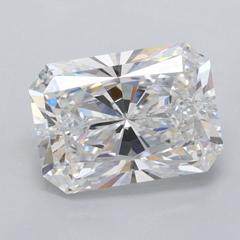 1.58 Carat Radiant Shaped, Excellent Cut, D Color, FL Clarity, IGI Certified Lab Grown Diamond