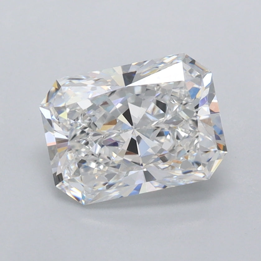 1.42 Carat Radiant Shaped, Excellent Cut, D Color, FL Clarity, IGI Certified Lab Grown Diamond