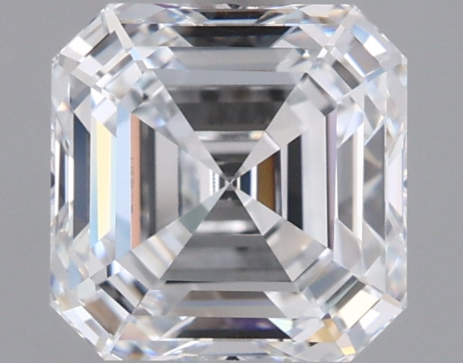 2.06 Carat Asscher Shaped, Ideal Cut, E Color, VVS1 Clarity, IGI Certified Lab Grown Diamond