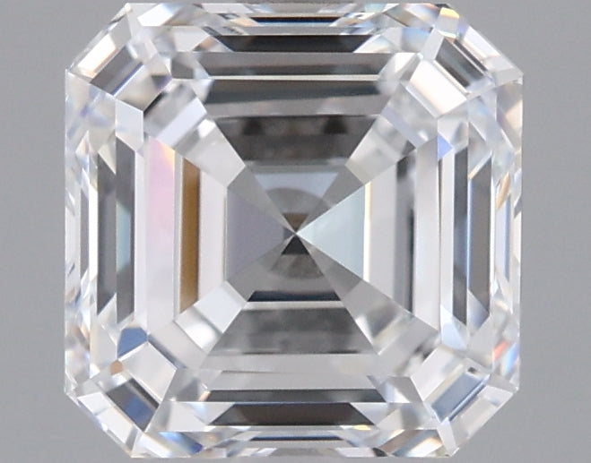 2.04 Carat Asscher Shaped, Ideal Cut, D Color, VVS2 Clarity, IGI Certified Lab Grown Diamond