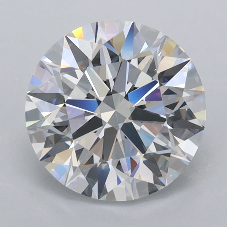 2.17 Carat Round Shaped, D Color, VVS1 Clarity, GCAL Certified Lab Grown Diamond