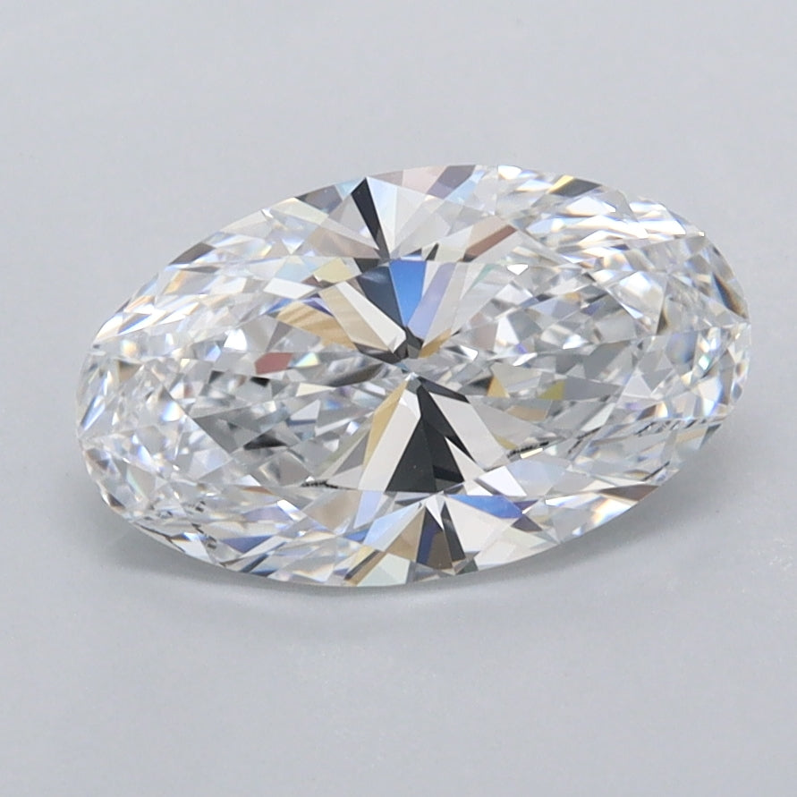 1.53 Carat Oval Shaped, Ideal Cut, D Color, FL Clarity, IGI Certified Lab Grown Diamond