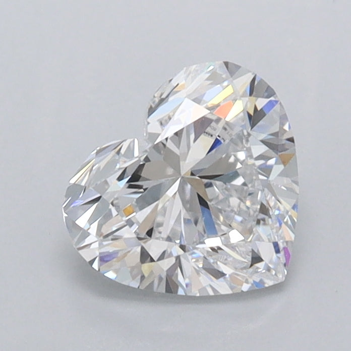1.00 Carat Heart Shaped, Ideal Cut, D Color, FL Clarity, IGI Certified Lab Grown Diamond