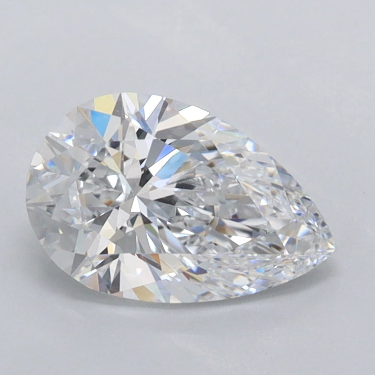 1.08 Carat Pear Shaped, Ideal Cut, D Color, VVS1 Clarity, IGI Certified Lab Grown Diamond