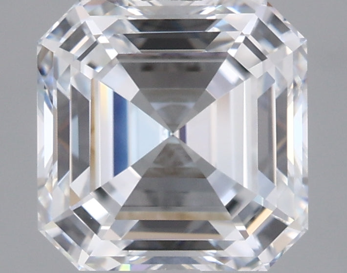 2.58 Carat Asscher Shaped, Ideal Cut, E Color, VVS1 Clarity, IGI Certified Lab Grown Diamond