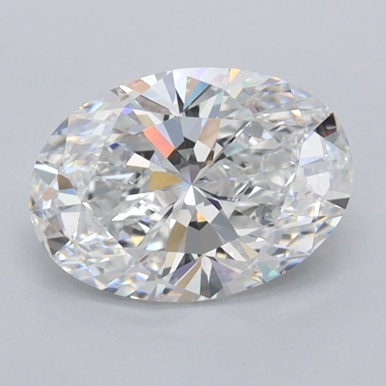 1.29 Carat Oval Shaped, Ideal Cut, D Color, FL Clarity, IGI Certified Lab Grown Diamond