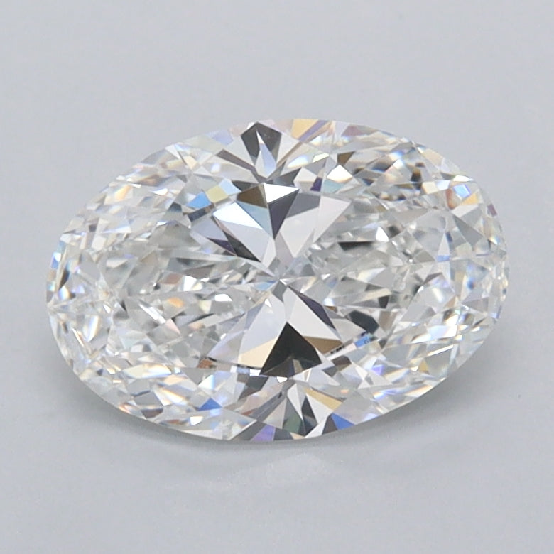 1.26 Carat Oval Shaped, Ideal Cut, D Color, FL Clarity, IGI Certified Lab Grown Diamond