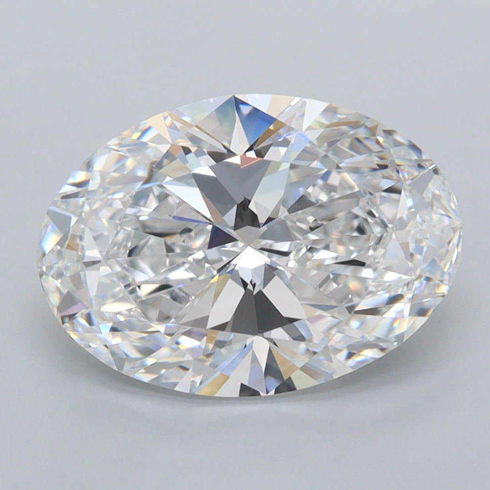 3.02 Carat Oval Shaped, Ideal Cut, D Color, FL Clarity, IGI Certified Lab Grown Diamond