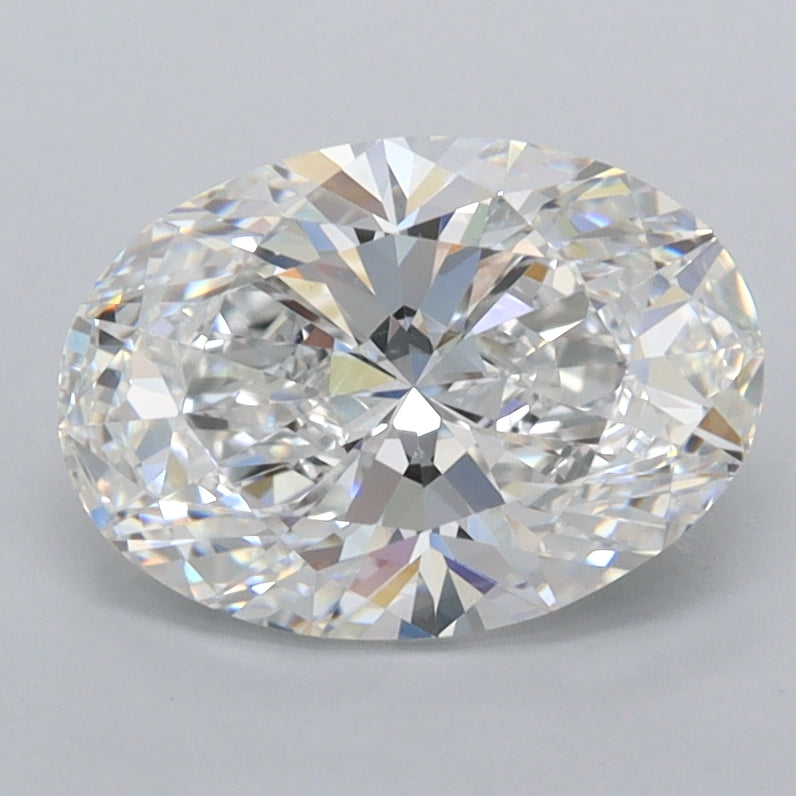 1.79 Carat Oval Shaped, Ideal Cut, E Color, FL Clarity, IGI Certified Lab Grown Diamond
