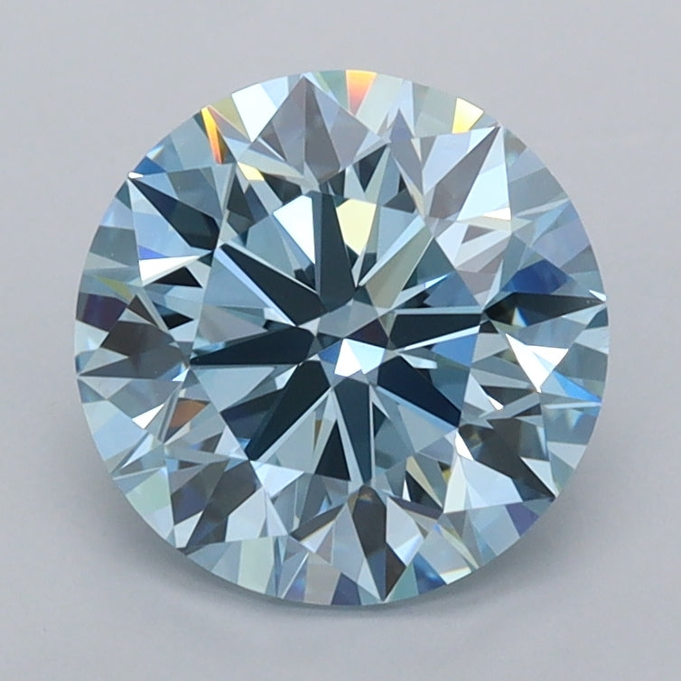 2.01 Carat Round Shaped, Ideal Cut, VVS2 Clarity, IGI Certified Lab Grown Diamond