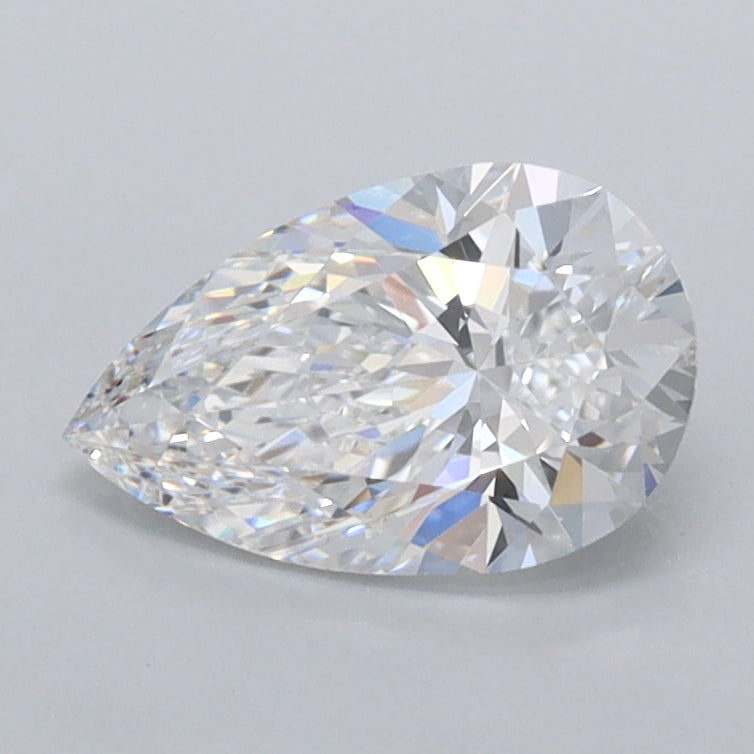 1.04 Carat Pear Shaped, Excellent Cut, D Color, FL Clarity, IGI Certified Lab Grown Diamond