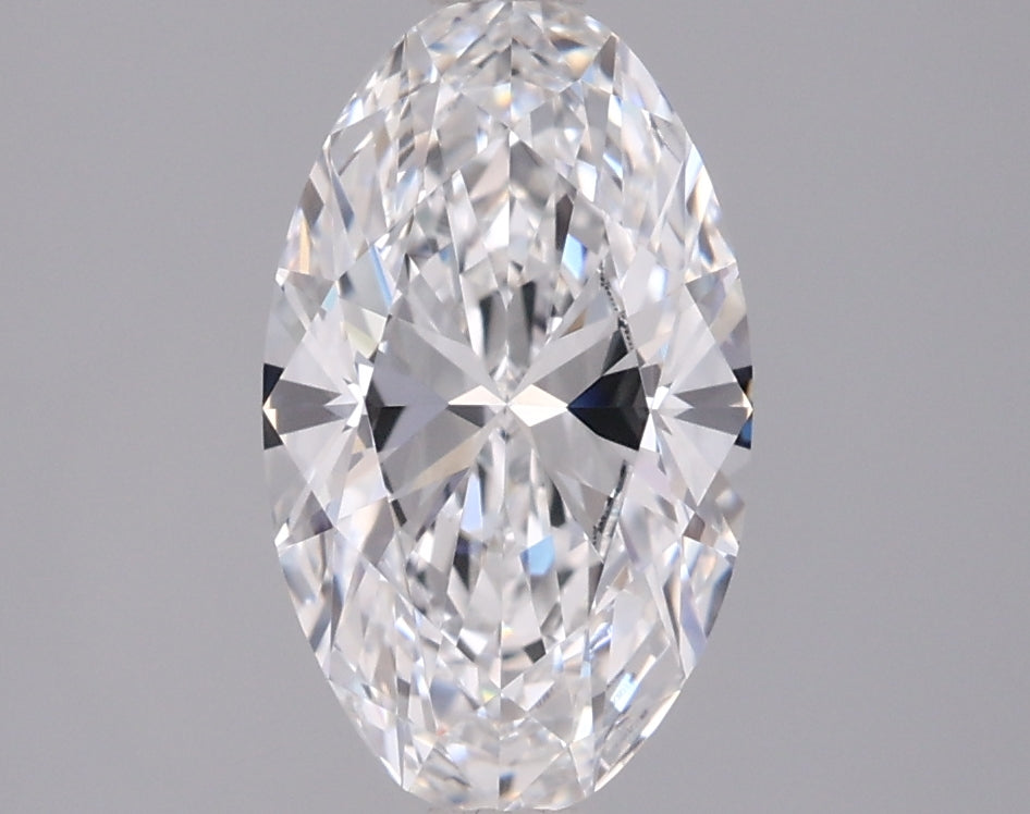 1.54 Carat Oval Shaped, Ideal Cut, D Color, VVS1 Clarity, IGI Certified Lab Grown Diamond