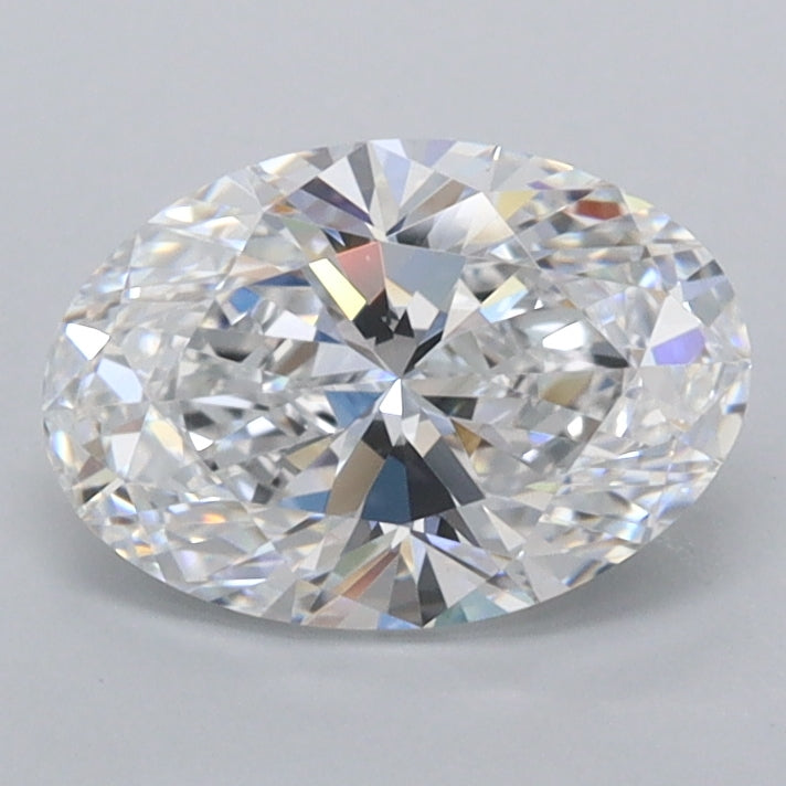 1.27 Carat Oval Shaped, Ideal Cut, D Color, FL Clarity, IGI Certified Lab Grown Diamond