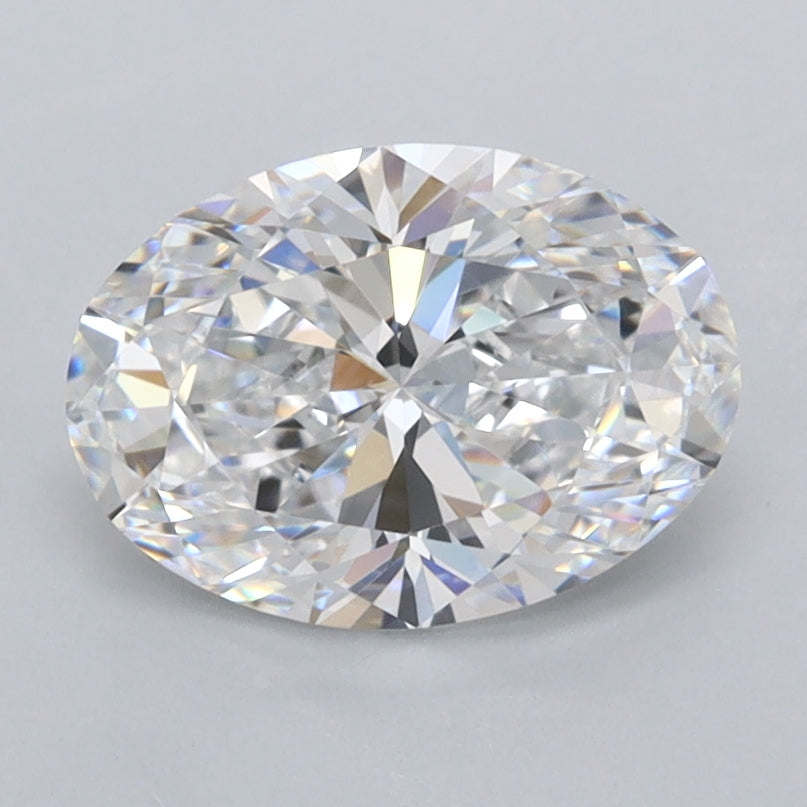 1.55 Carat Oval Shaped, Ideal Cut, D Color, FL Clarity, IGI Certified Lab Grown Diamond