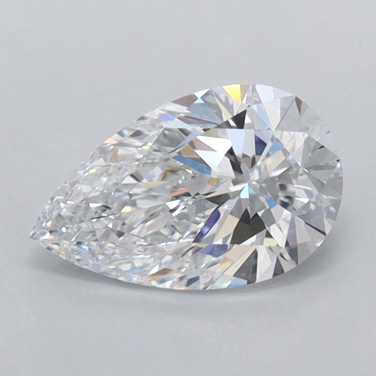 0.97 Carat Pear Shaped, Ideal Cut, D Color, VVS2 Clarity, IGI Certified Lab Grown Diamond