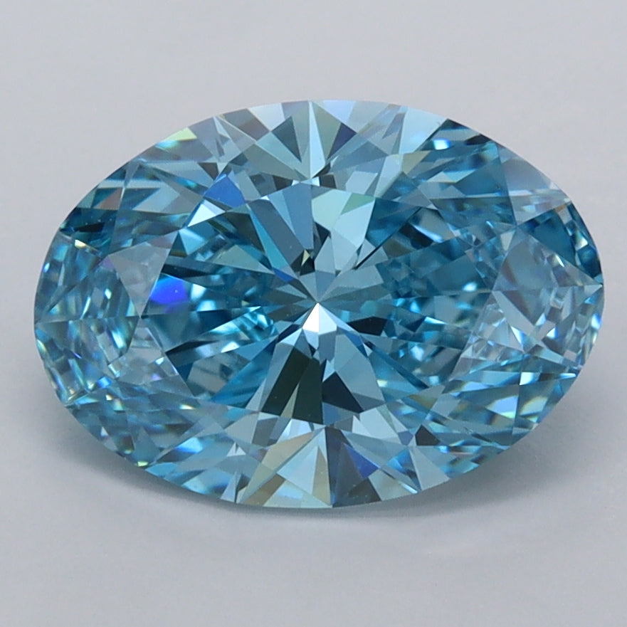 2.51 Carat Oval Shaped, Ideal Cut, VVS2 Clarity, IGI Certified Lab Grown Diamond