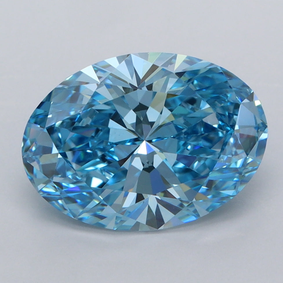 3.02 Carat Oval Shaped, Ideal Cut, VVS2 Clarity, IGI Certified Lab Grown Diamond